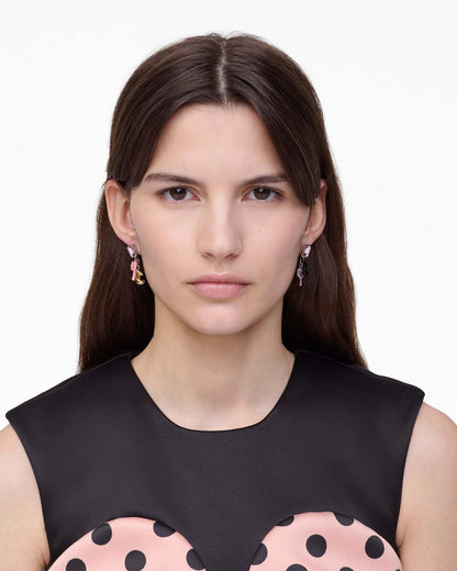 The Dollhouse Charm Earrings Silver/Multi - Marc Jacobs New