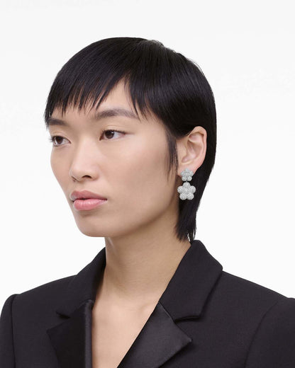 The Daisy Balloon Drop Earrings Silver/Crystal - Marc Jacobs Trending