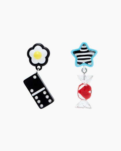 The Sticker Charm Earrings Silver Multi - Marc Jacobs Best Seller