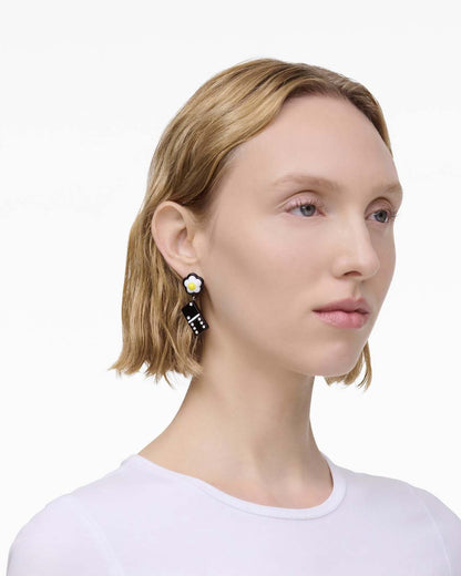 The Sticker Charm Earrings Silver Multi - Marc Jacobs Best Seller