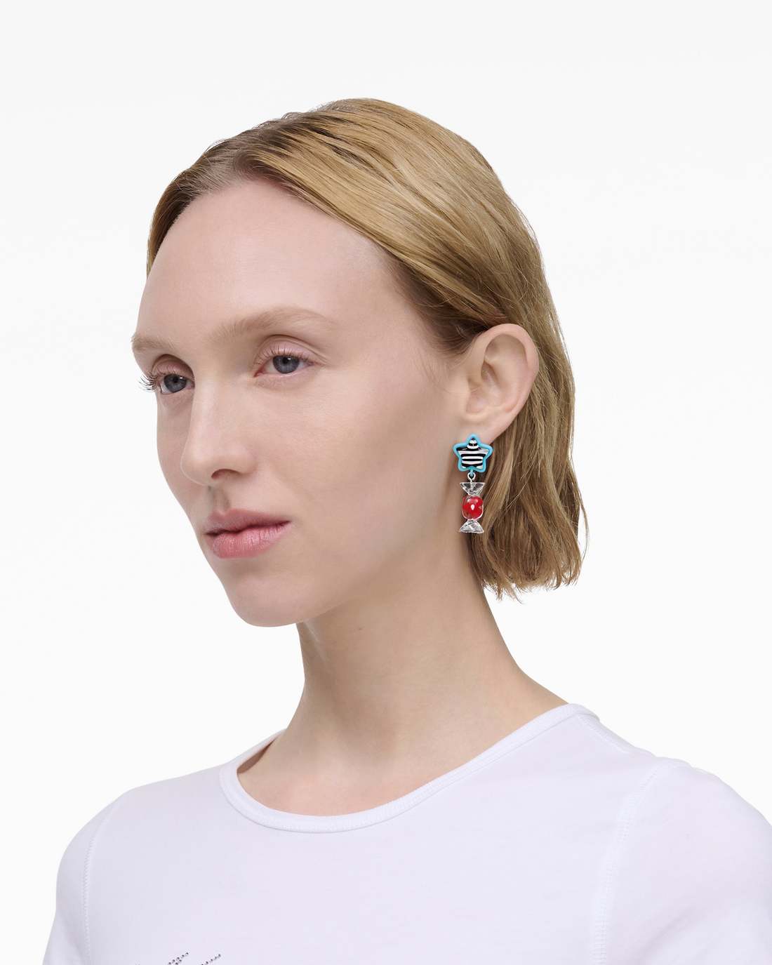 The Sticker Charm Earrings Silver Multi - Marc Jacobs Best Seller