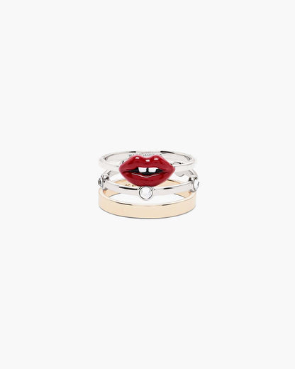 The Lips Ring Set Gold/Silver - Marc Jacobs Exclusive