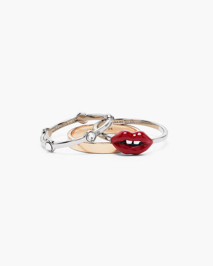 The Lips Ring Set Gold/Silver - Marc Jacobs Exclusive