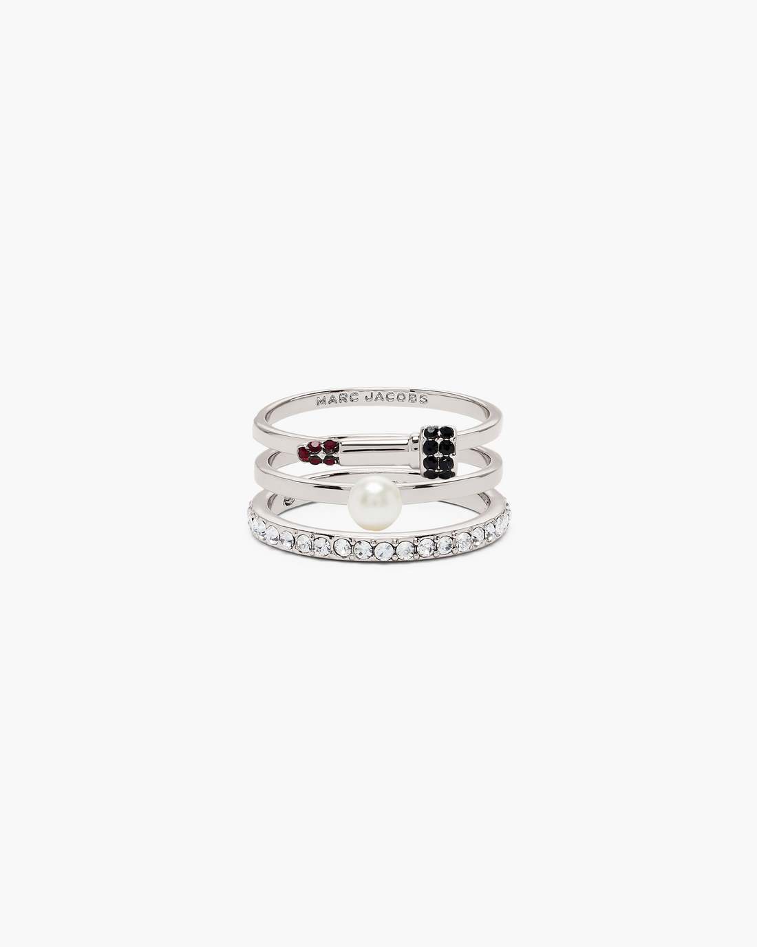 The Rouge Ring Set Silver/Multi - Marc Jacobs Signature