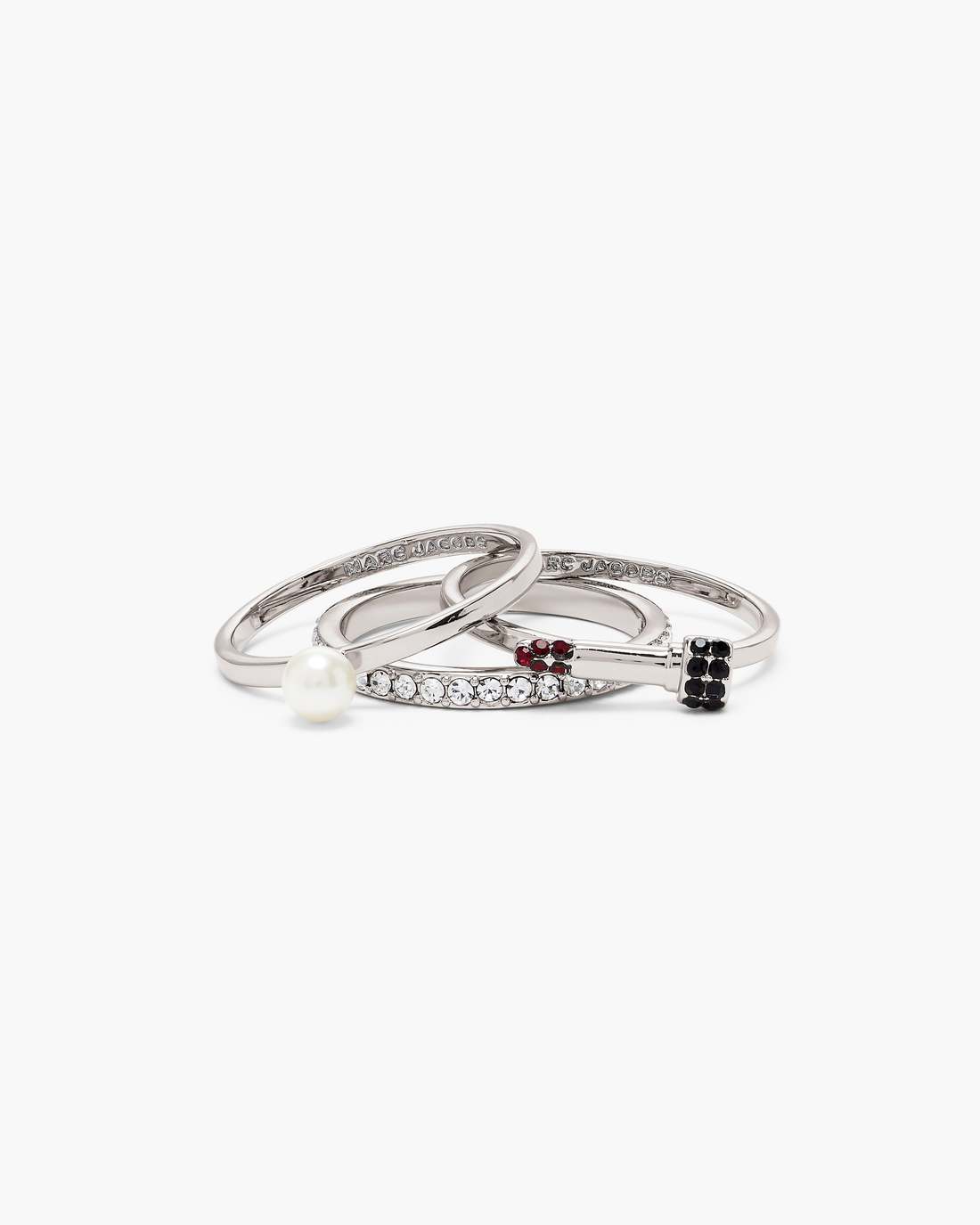 The Rouge Ring Set Silver/Multi - Marc Jacobs Signature