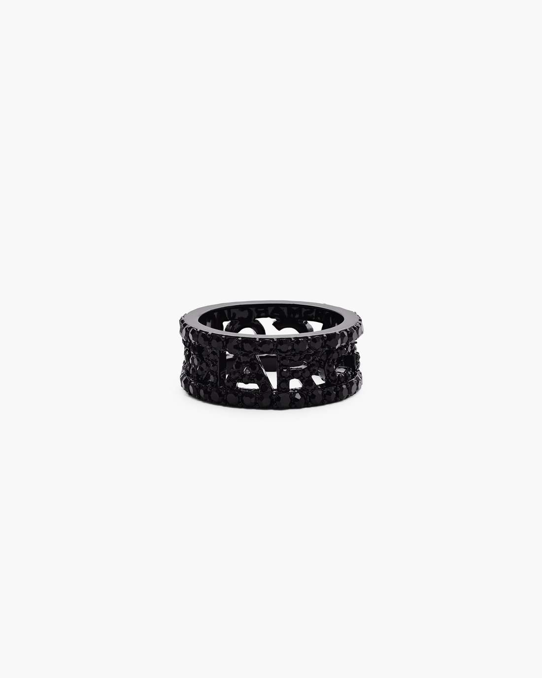 The Monogram Pave Ring Black/Black Crystal - Marc Jacobs New