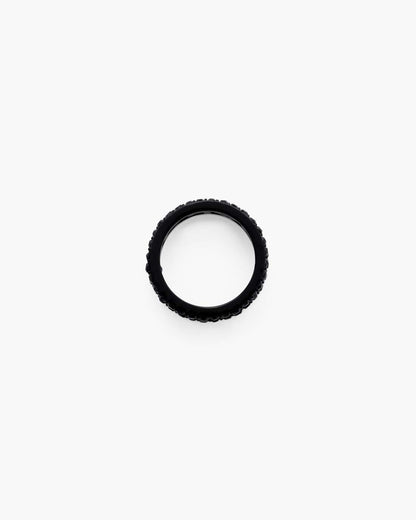 The Monogram Pave Ring Black/Black Crystal - Marc Jacobs New