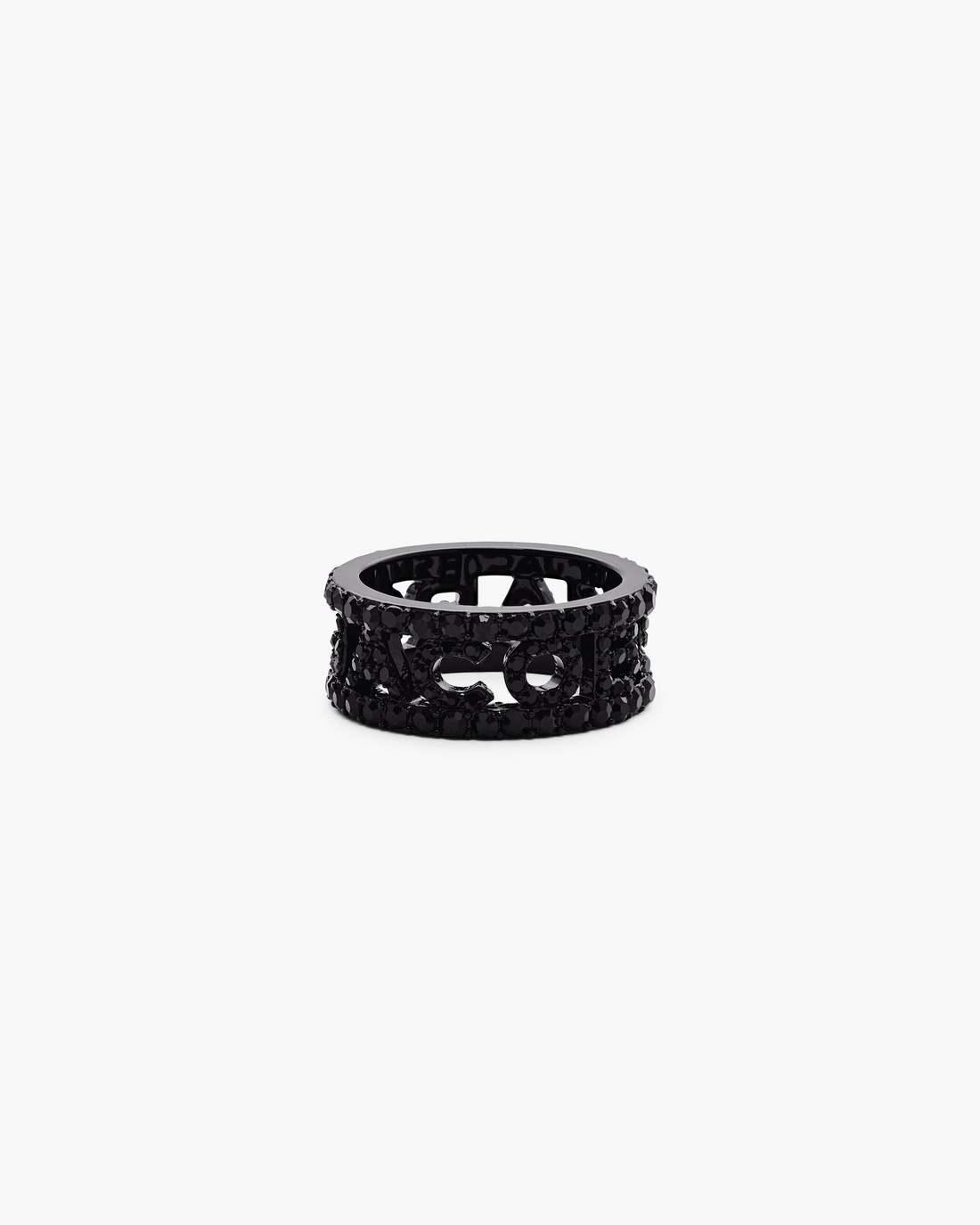 The Monogram Pave Ring Black/Black Crystal - Marc Jacobs New
