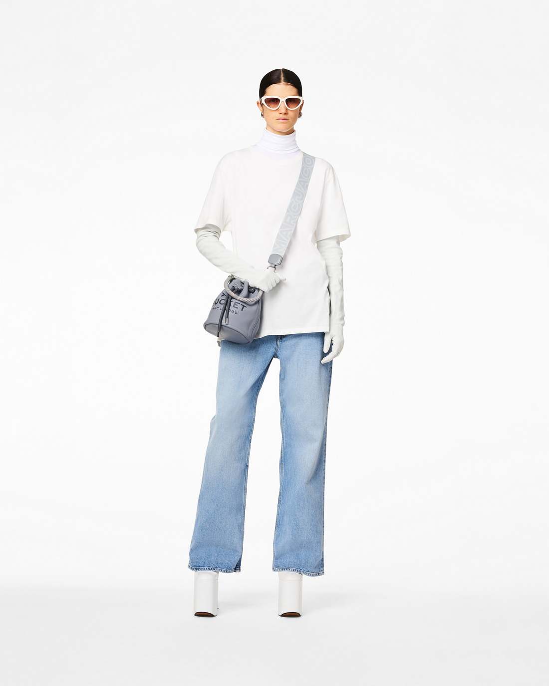 The Outline Logo Webbing Strap Wolf Grey Multi - Marc Jacobs Popular