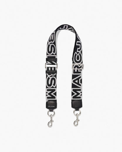 The Outline Logo Webbing Strap Black/Silver - Marc Jacobs Trending