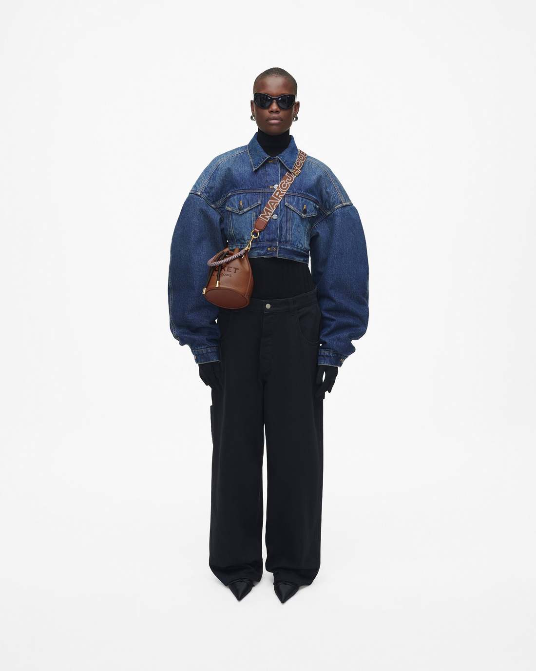 The Thin Outline Logo Webbing Strap Argan Oil Multi - Marc Jacobs New