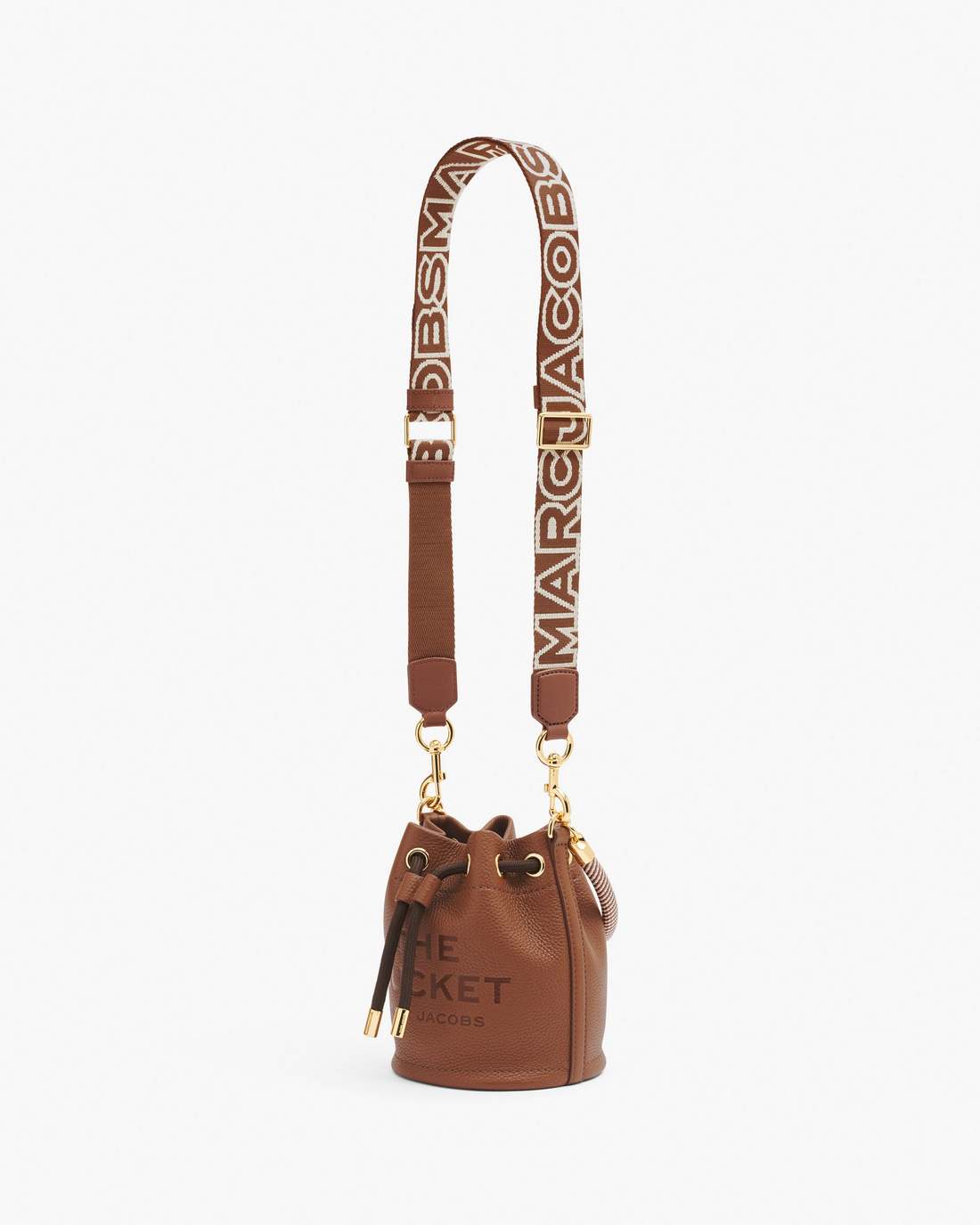 The Thin Outline Logo Webbing Strap Argan Oil Multi - Marc Jacobs New
