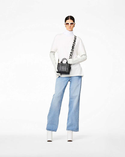 The Thin Logo Webbing Strap Black/White - Marc Jacobs Best Seller