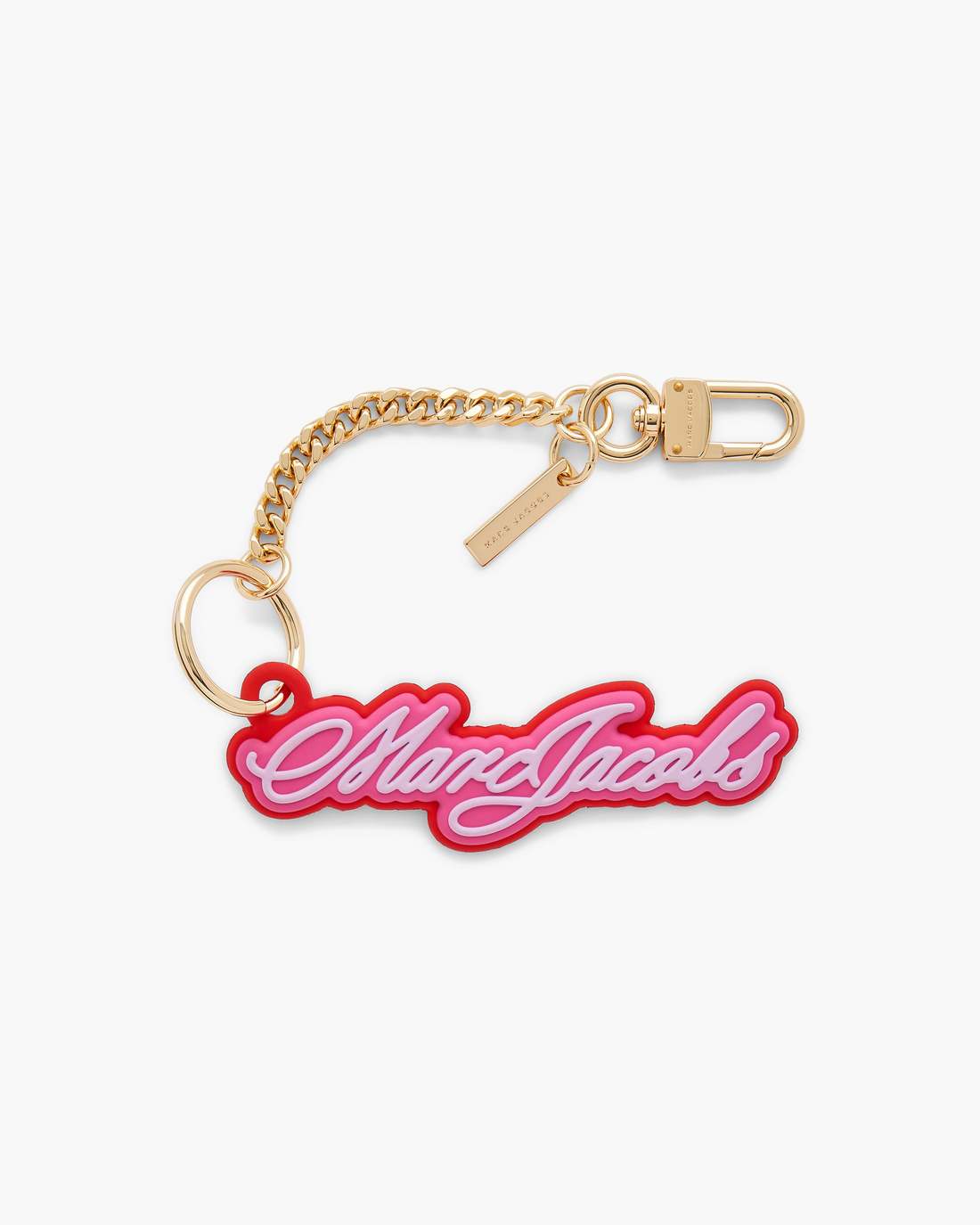 The Cursive Logo Bag Charm Bow Pink Multi - Marc Jacobs Trending