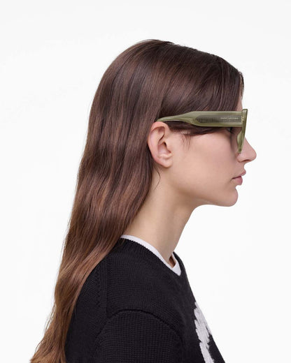 The J Marc Square Sunglasses Olive - Marc Jacobs Premium