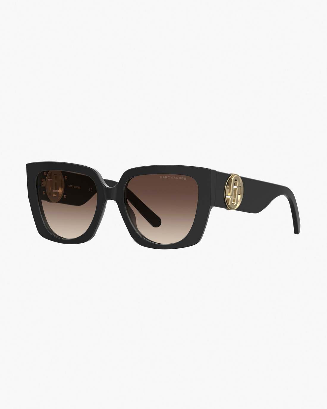 The J Marc Square Cutout Sunglasses Black - Marc Jacobs Signature