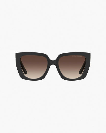 The J Marc Square Cutout Sunglasses Black - Marc Jacobs Signature