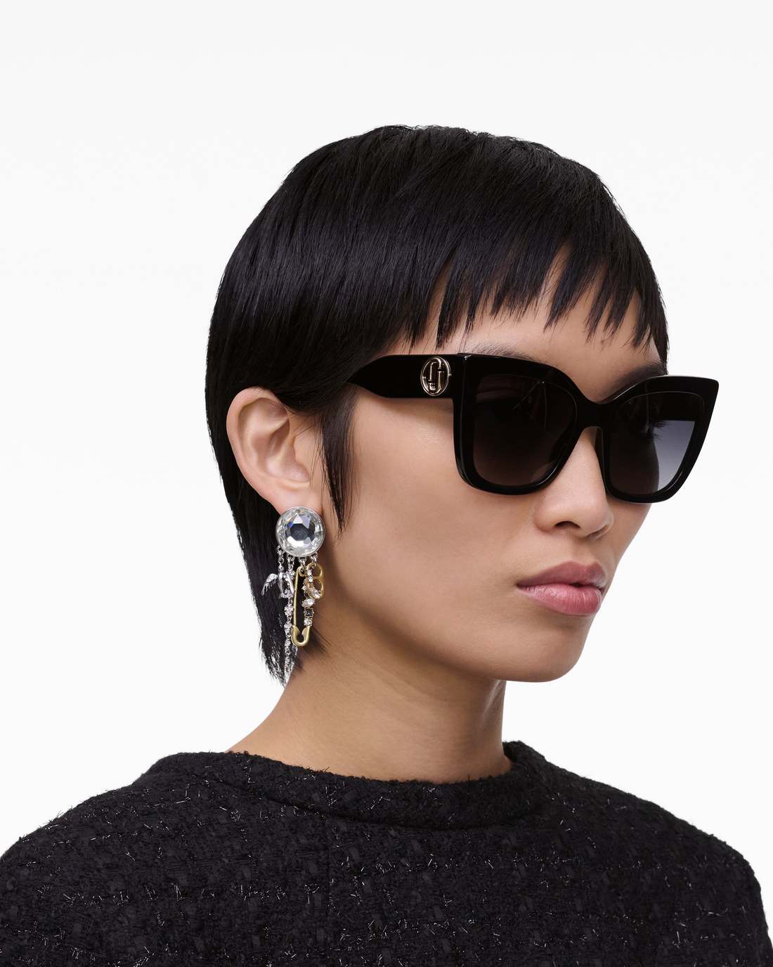 The J Marc Square Sunglasses Black - Marc Jacobs Recommended