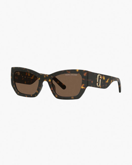The J Marc Square Cat Eye Sunglasses Havana - Marc Jacobs Premium