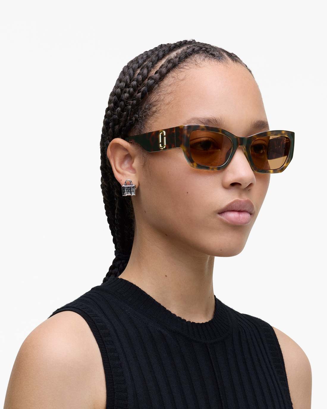 The J Marc Square Cat Eye Sunglasses Havana - Marc Jacobs Premium