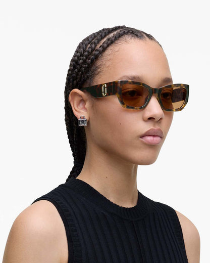 The J Marc Square Cat Eye Sunglasses Havana - Marc Jacobs Premium
