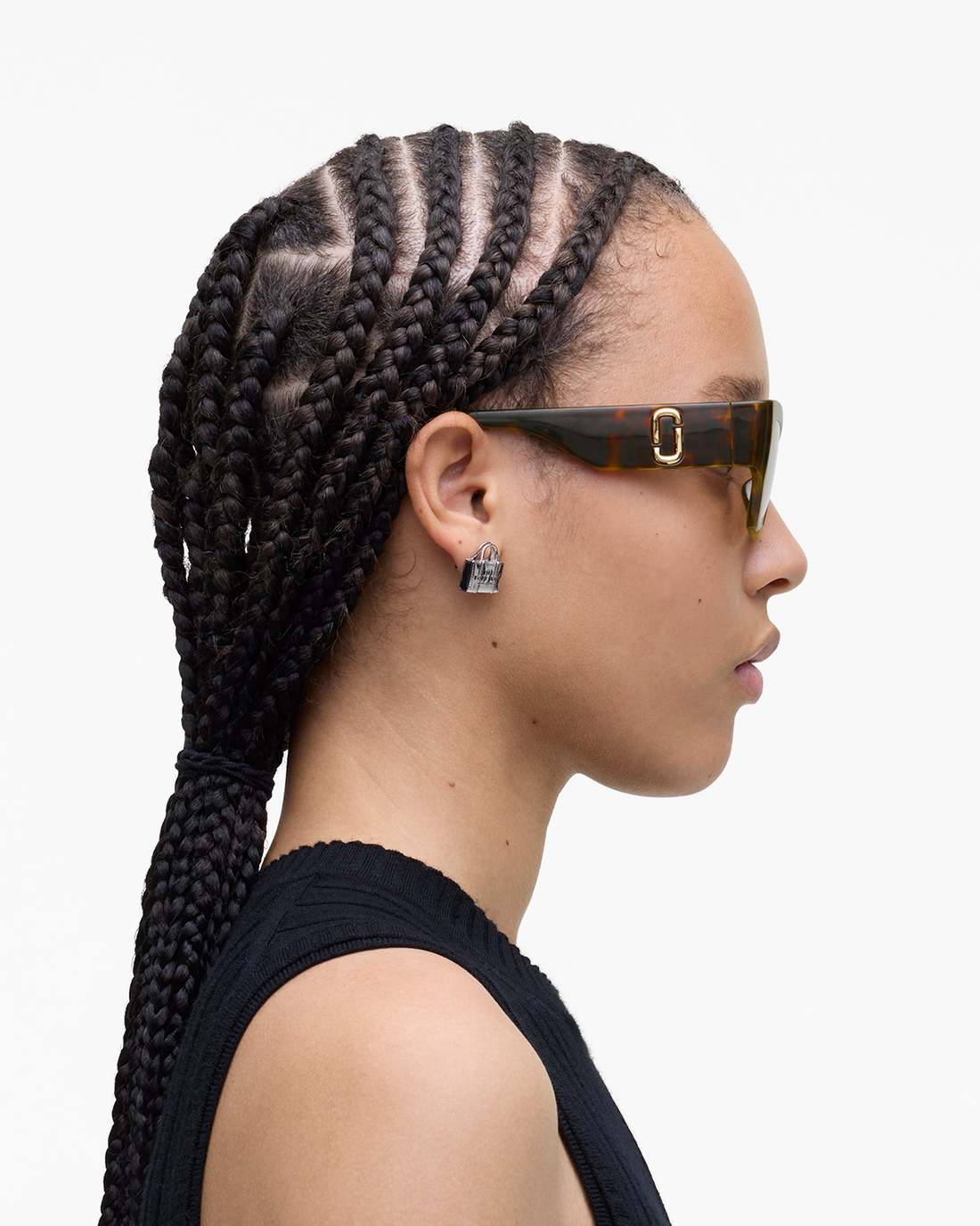 The J Marc Square Cat Eye Sunglasses Havana - Marc Jacobs Premium