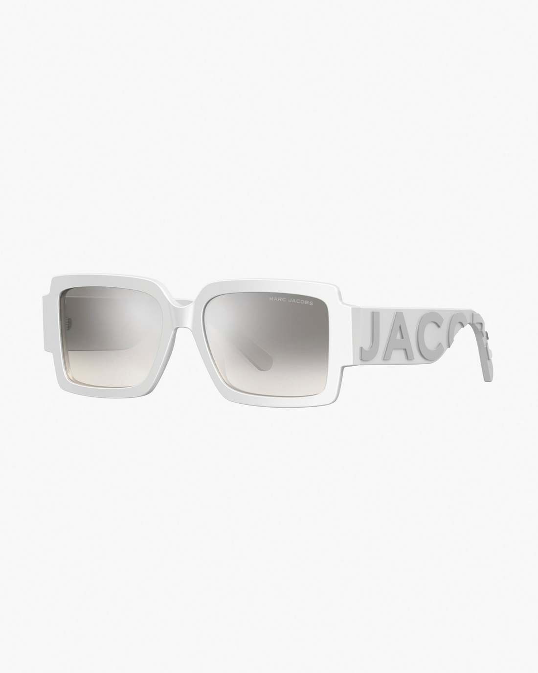 The Bold Logo Square Mirrored Sunglasses White/Grey - Marc Jacobs Featured
