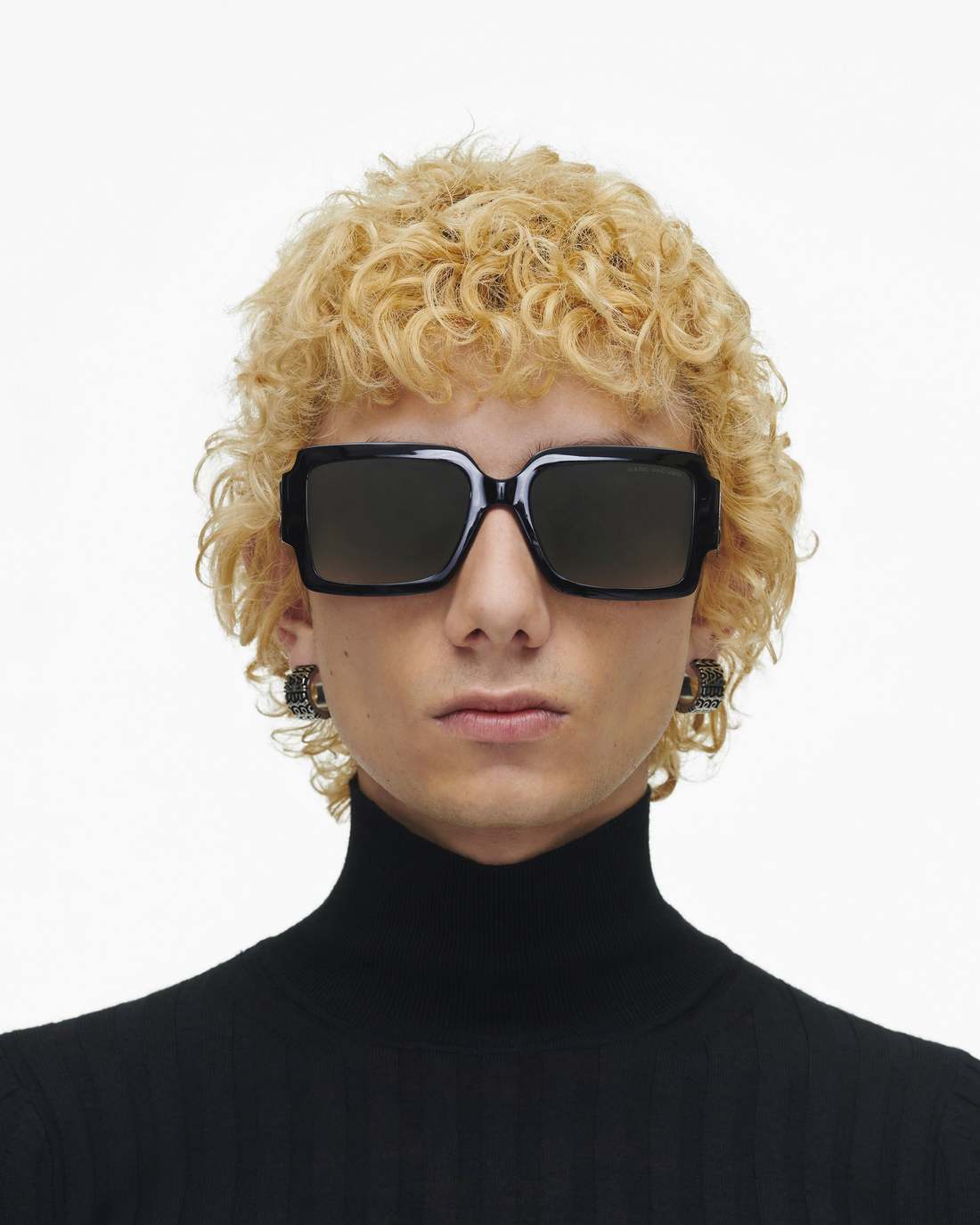 The Bold Logo Square Sunglasses Black/White - Marc Jacobs Popular