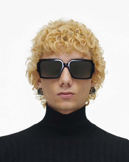 The Bold Logo Square Sunglasses Black/White - Marc Jacobs Popular
