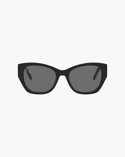 The Bold Logo Square Cat Eye Sunglasses Black/White - Marc Jacobs Trending