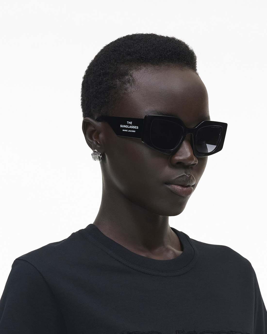 The Square Cat Eye Sunglasses Black - Marc Jacobs Exclusive