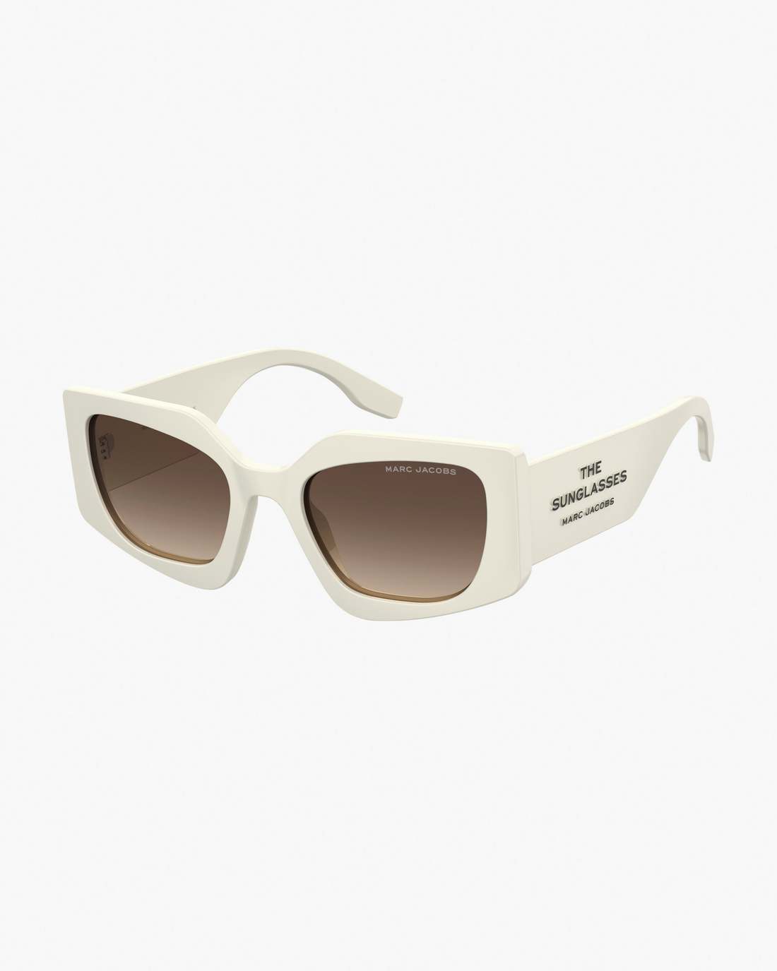 The Square Cat Eye Sunglasses Ivory - Marc Jacobs Signature