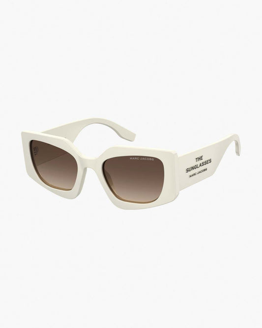 The Square Cat Eye Sunglasses Ivory - Marc Jacobs Signature