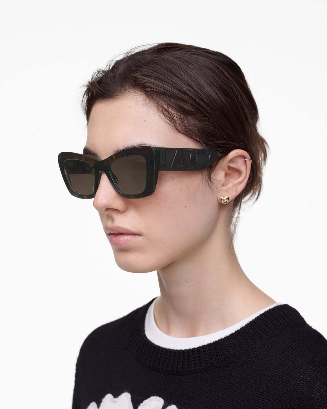 The Bold Logo Cat Eye Sunglasses Havana - Marc Jacobs Popular