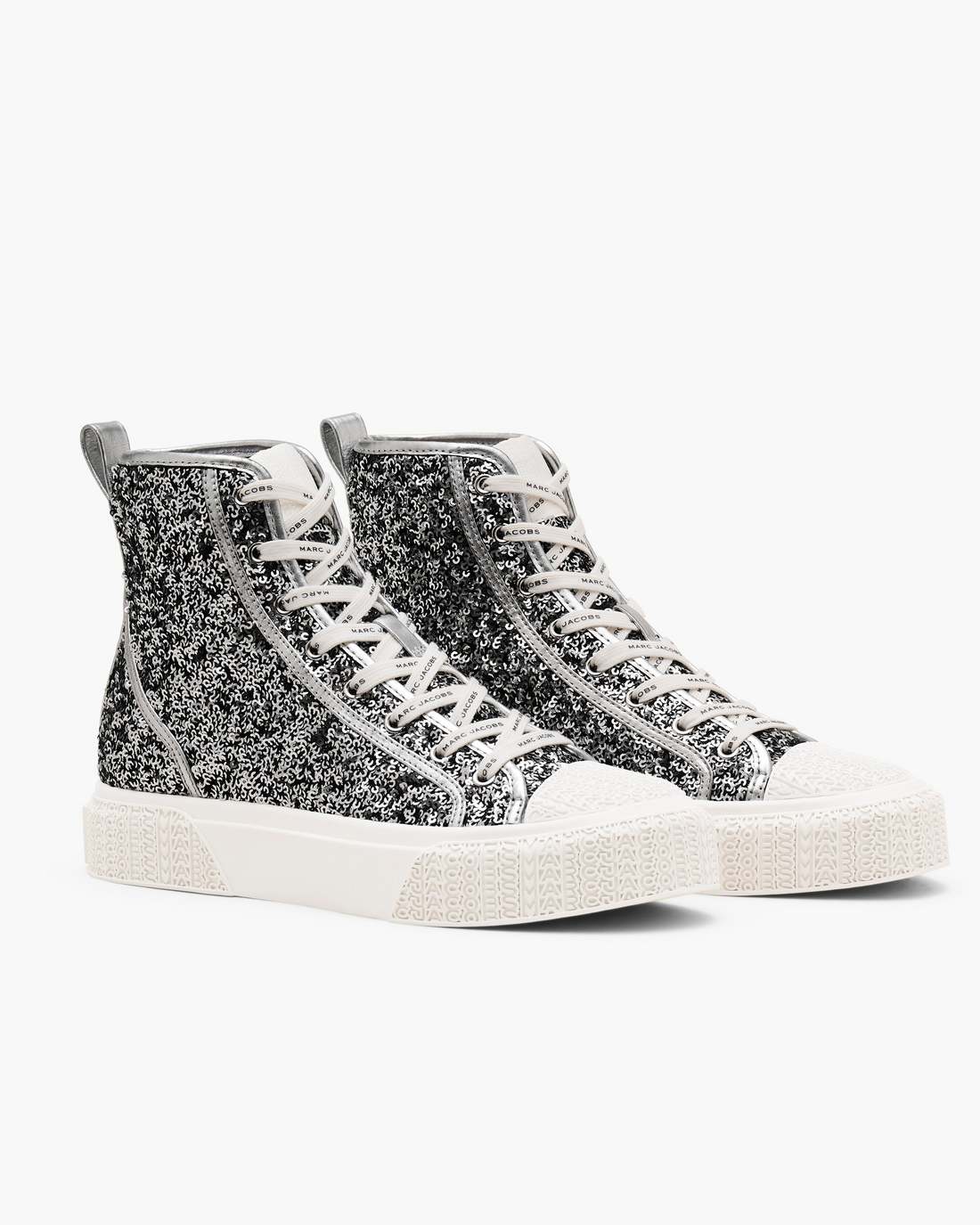The Sequin High Top Sneaker Silver - Marc Jacobs Recommended