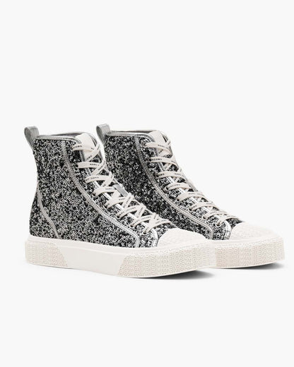 The Sequin High Top Sneaker Silver - Marc Jacobs Recommended