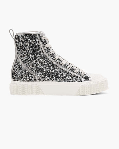 The Sequin High Top Sneaker Silver - Marc Jacobs Recommended