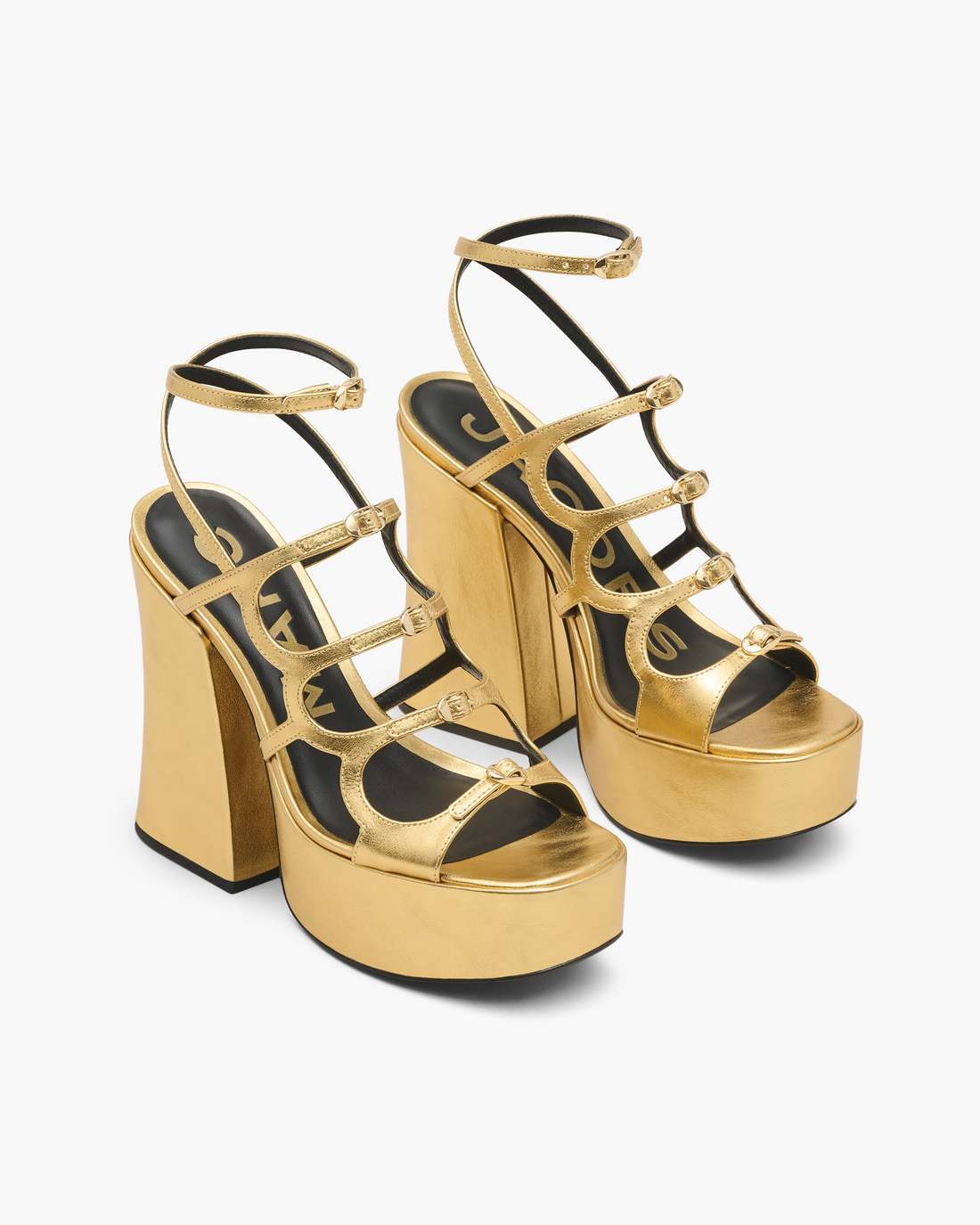 The Metallic Leather Kiki Platform Sandal Gold - Marc Jacobs Recommended