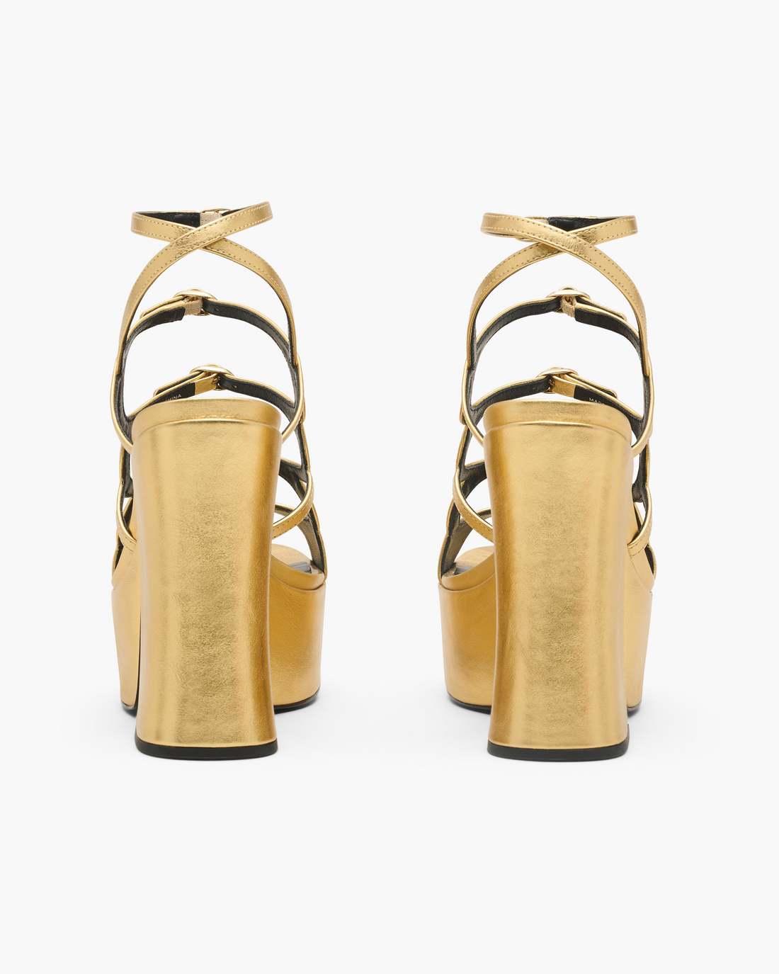 The Metallic Leather Kiki Platform Sandal Gold - Marc Jacobs Recommended