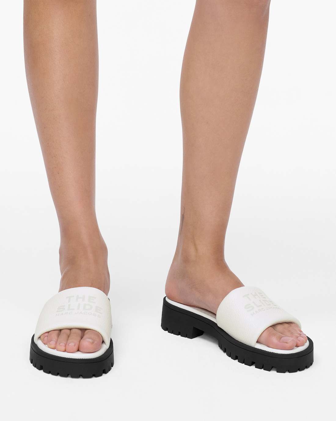 The Lug Sole Slide Bright White - Marc Jacobs New