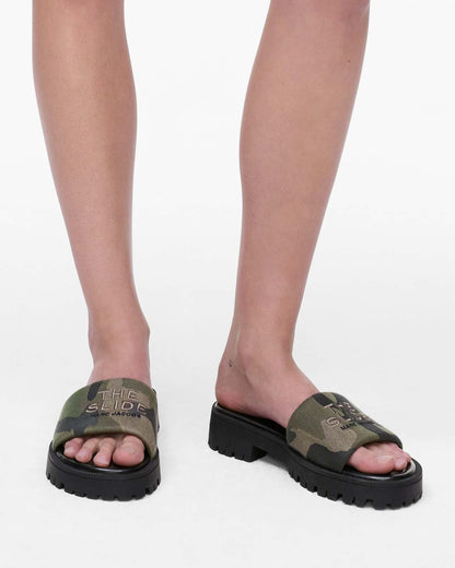 The Camo Jacquard Lug Sole Slide Camo Multi - Marc Jacobs Featured
