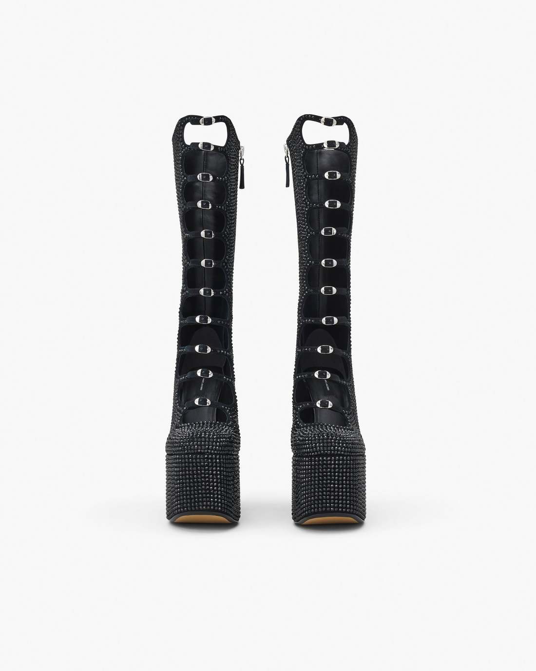 The Rhinestone Kiki Knee-High Boot Black/Black - Marc Jacobs Trending