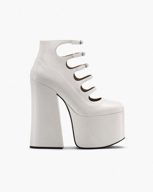 The Patent Leather Kiki Ankle Boot White - Marc Jacobs Recommended