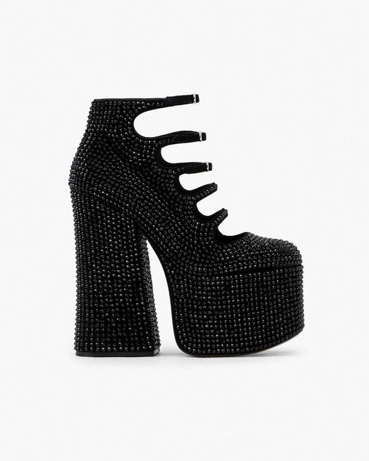 The Rhinestone Kiki Ankle Boot Black/Black - Marc Jacobs Featured