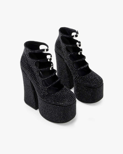 The Rhinestone Kiki Ankle Boot Black/Black - Marc Jacobs Featured