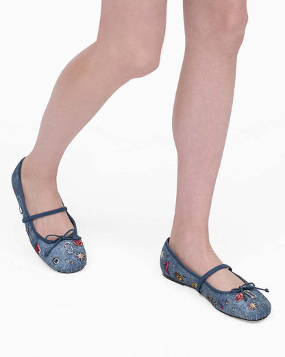 The Trinket Charm Sabrina Ballerina Medium Wash Multi - Marc Jacobs Best Seller