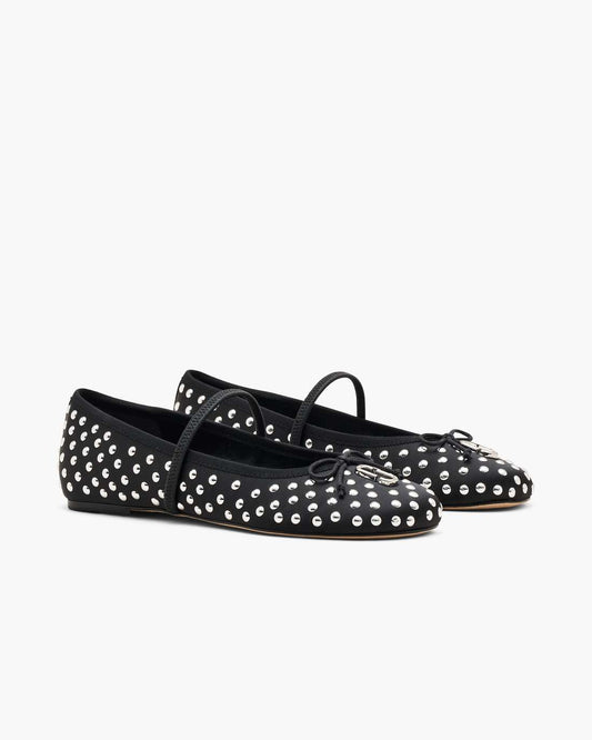 The Studded Sabrina Ballerina Black Multi - Marc Jacobs Signature