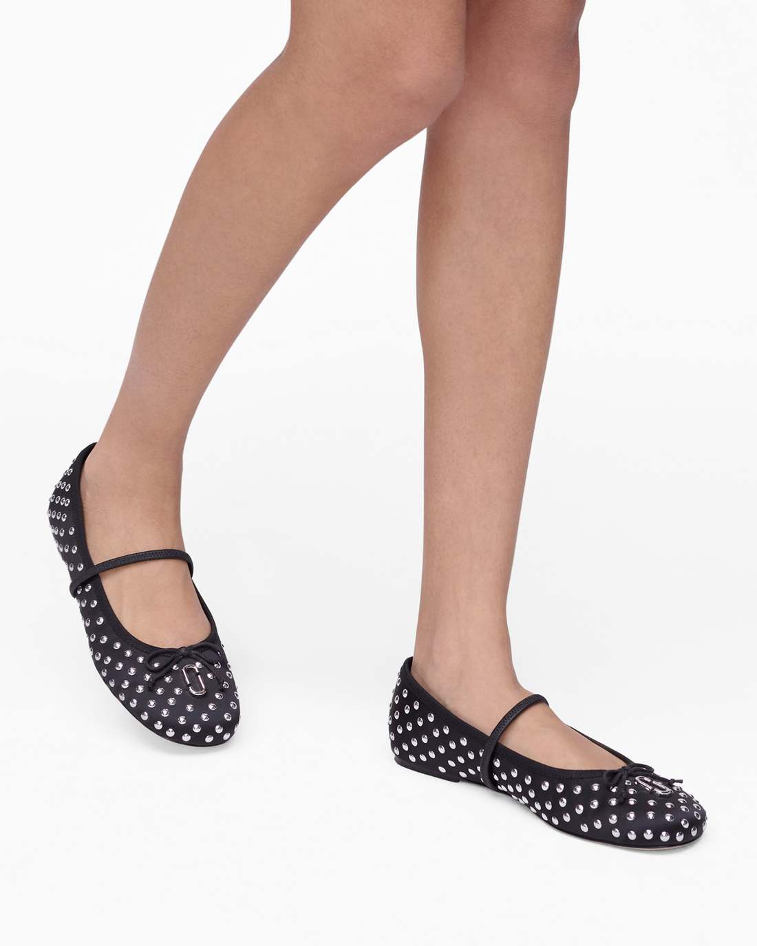 The Studded Sabrina Ballerina Black Multi - Marc Jacobs Signature