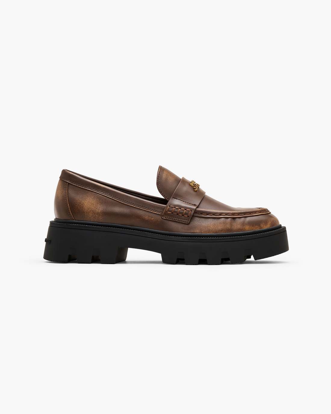 The Distressed Leather Frankie Loafer Ebony - Marc Jacobs Trending