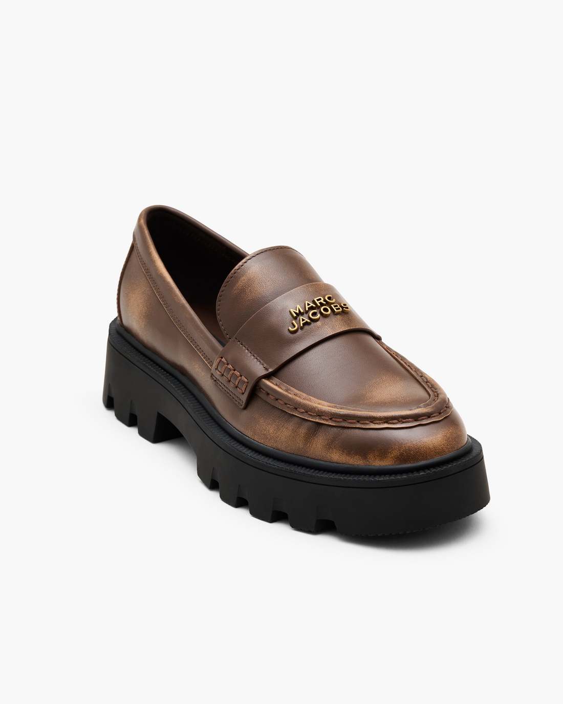 The Distressed Leather Frankie Loafer Ebony - Marc Jacobs Trending